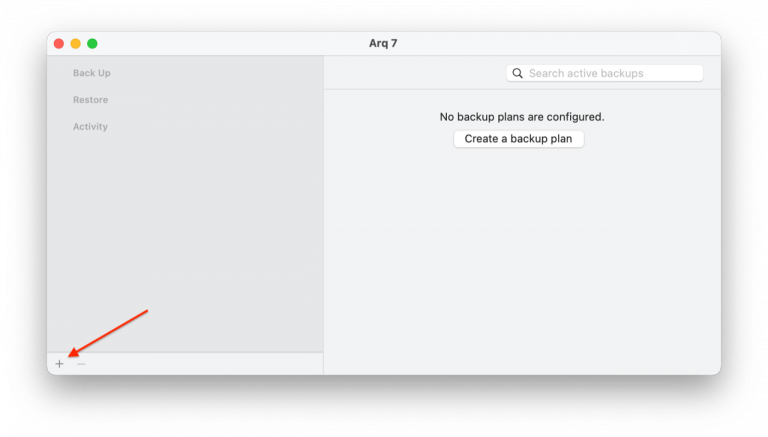 arq backup mac menu bar